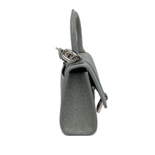 Balenciaga | Pre-Owned Mini Glitter Hourglass Satchel | Gray