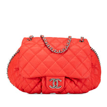 Chanel | Pre-Owned Large Quilted Lambskin Chain Around Flap | Red
