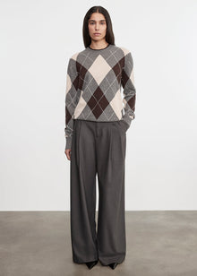 Knit Cashmere Argyle Sweater | Argyle