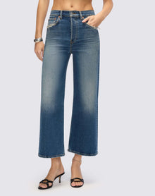 Womens | Comfort Stretch High Rise Wide Leg Crop | Sonoma Indigo