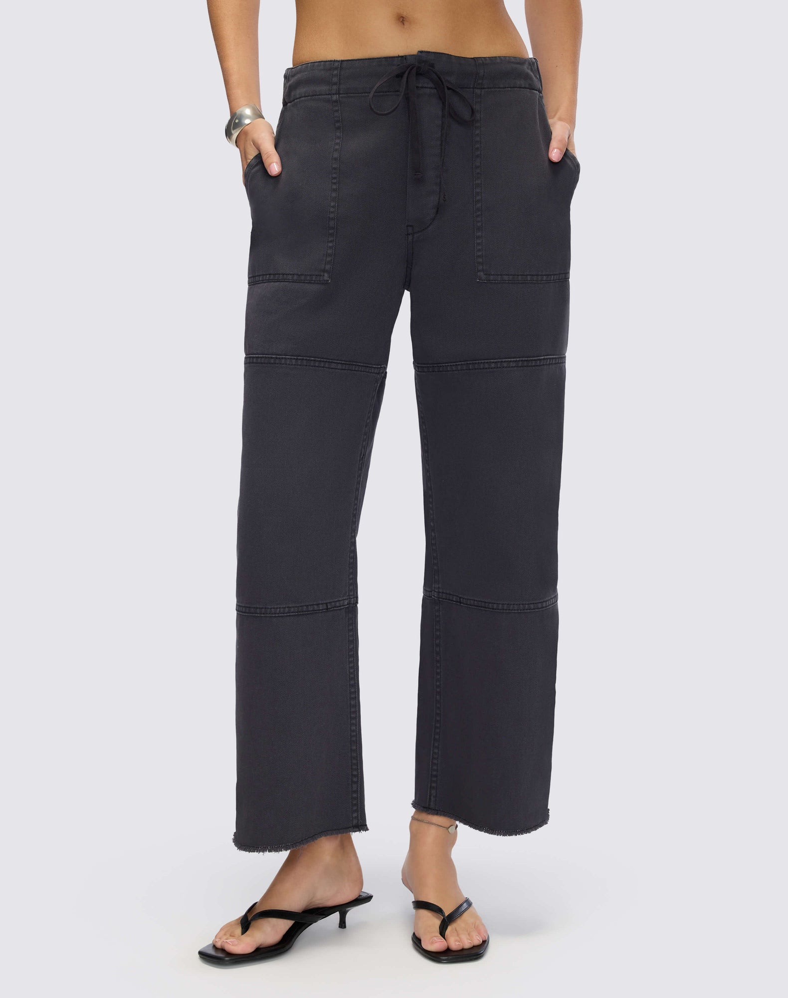 Womens | Beach Pant Crop | Washed Black