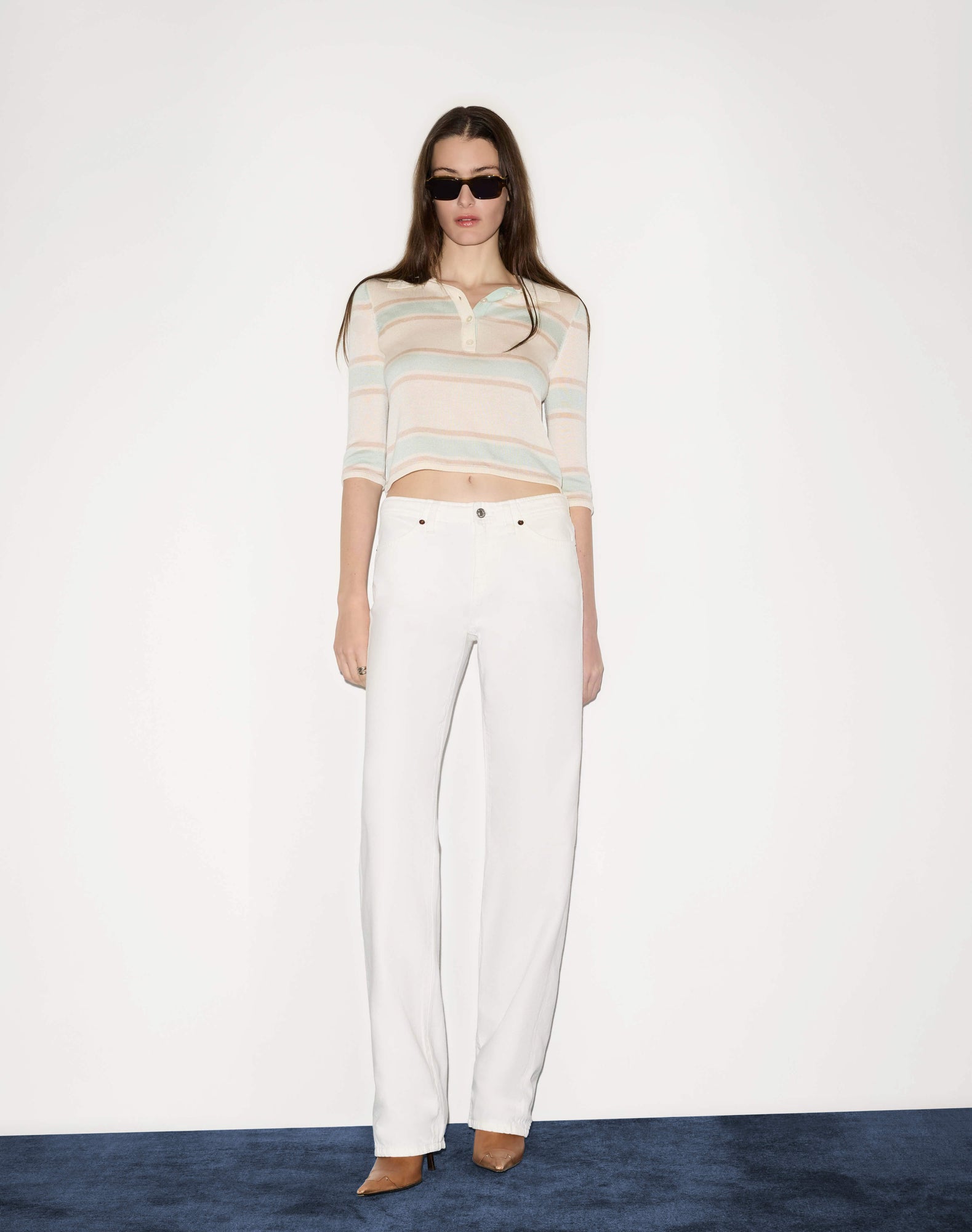 Womens | The Range Polo | Light Mint Combo