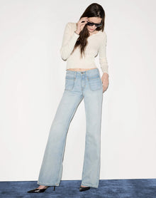 Womens | Hanes V Cut Baby Long Sleeve | Vintage Ivory