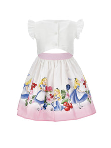Girls | Alice And Fruit Dress | White/FairyTale Pink