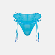 OW Collection Reyna Thong & Suspender | Malibu Blue