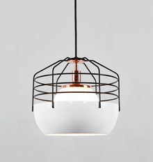 Bluff City Pendant | 14in Round | White/Black