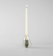 Set of 2 | Cross Candle Holder | 4.5in Height | Polished Nickel