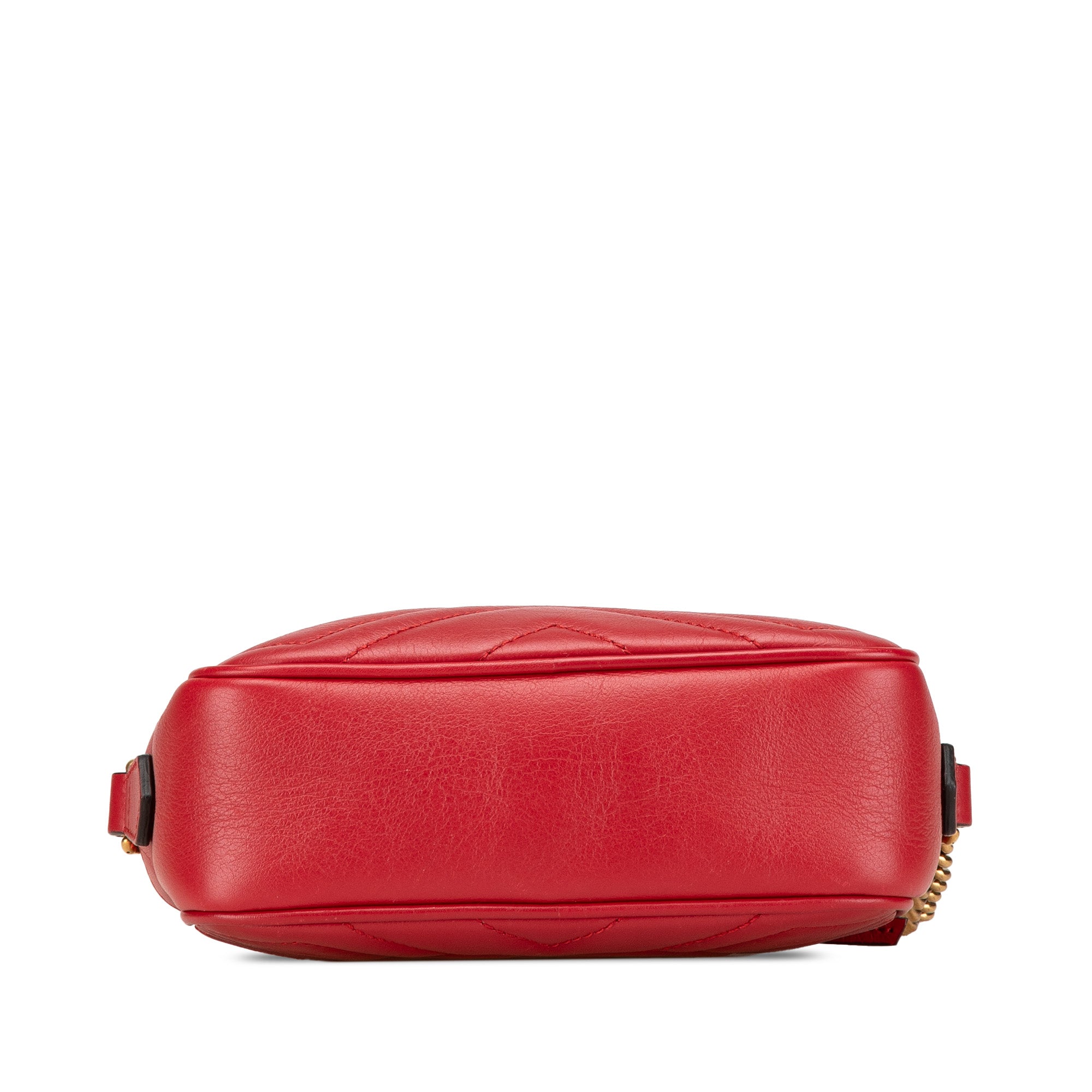 Gucci | Pre-Owned Mini GG Marmont Matelasse Leather Crossbody | Red