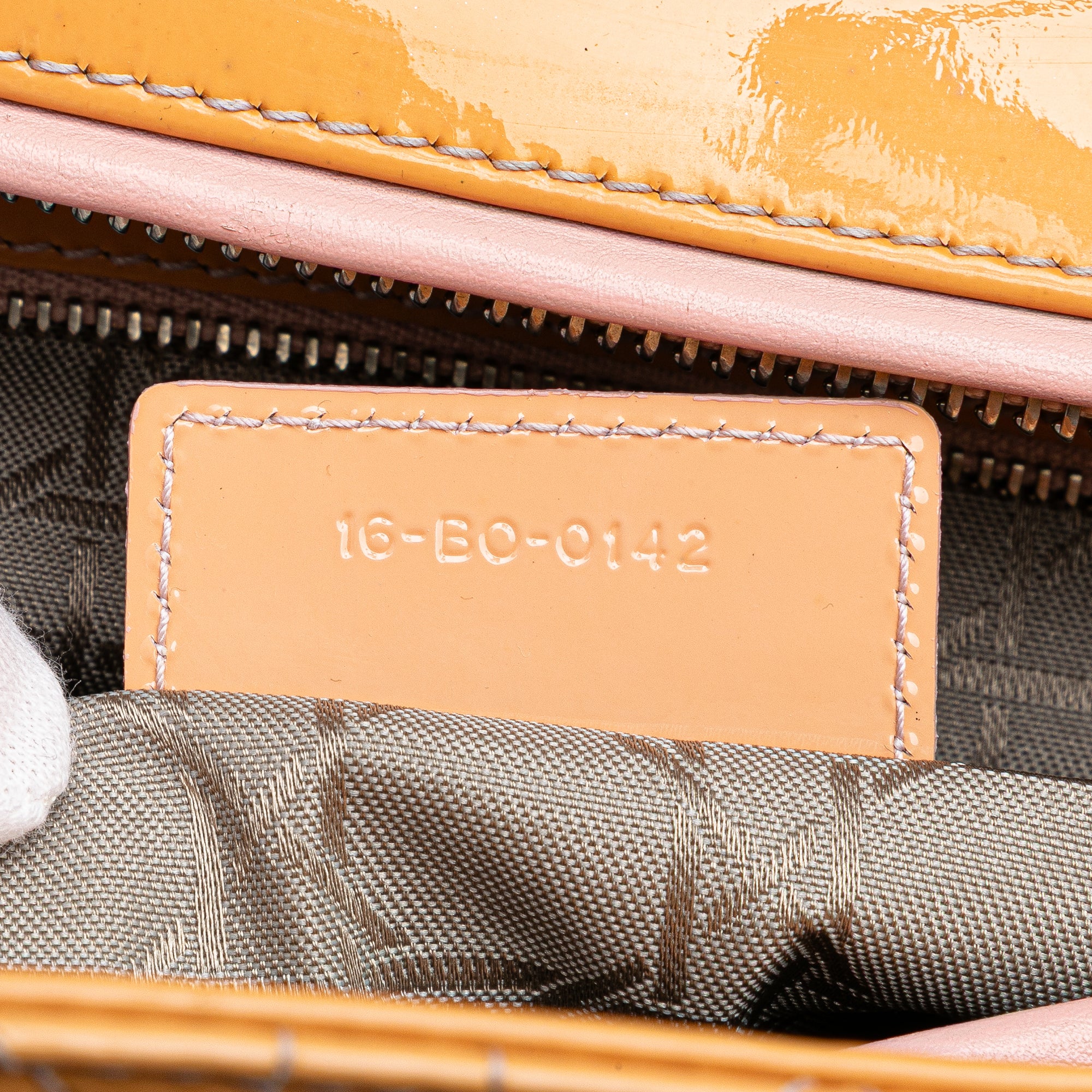 Dior | Pre-Owned Large Patent Cannage Lady | Beige