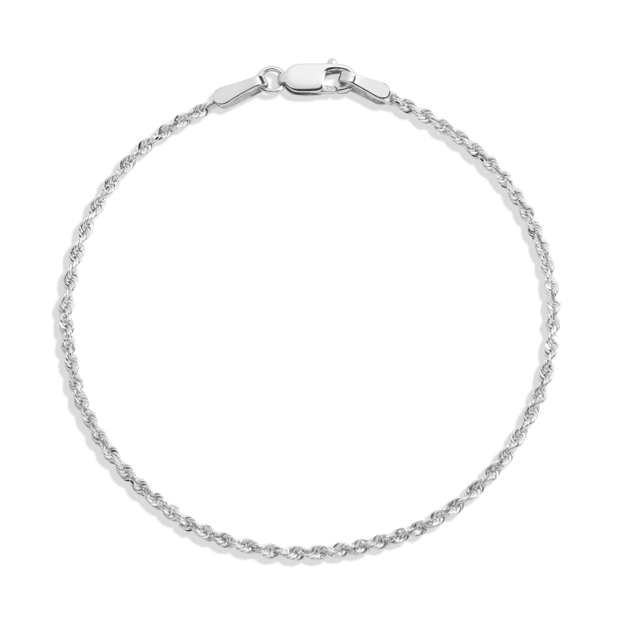 Small Rope Chain Bracelet Vermeil 14k White Gold 6in 6.5in 7in 7.5in First