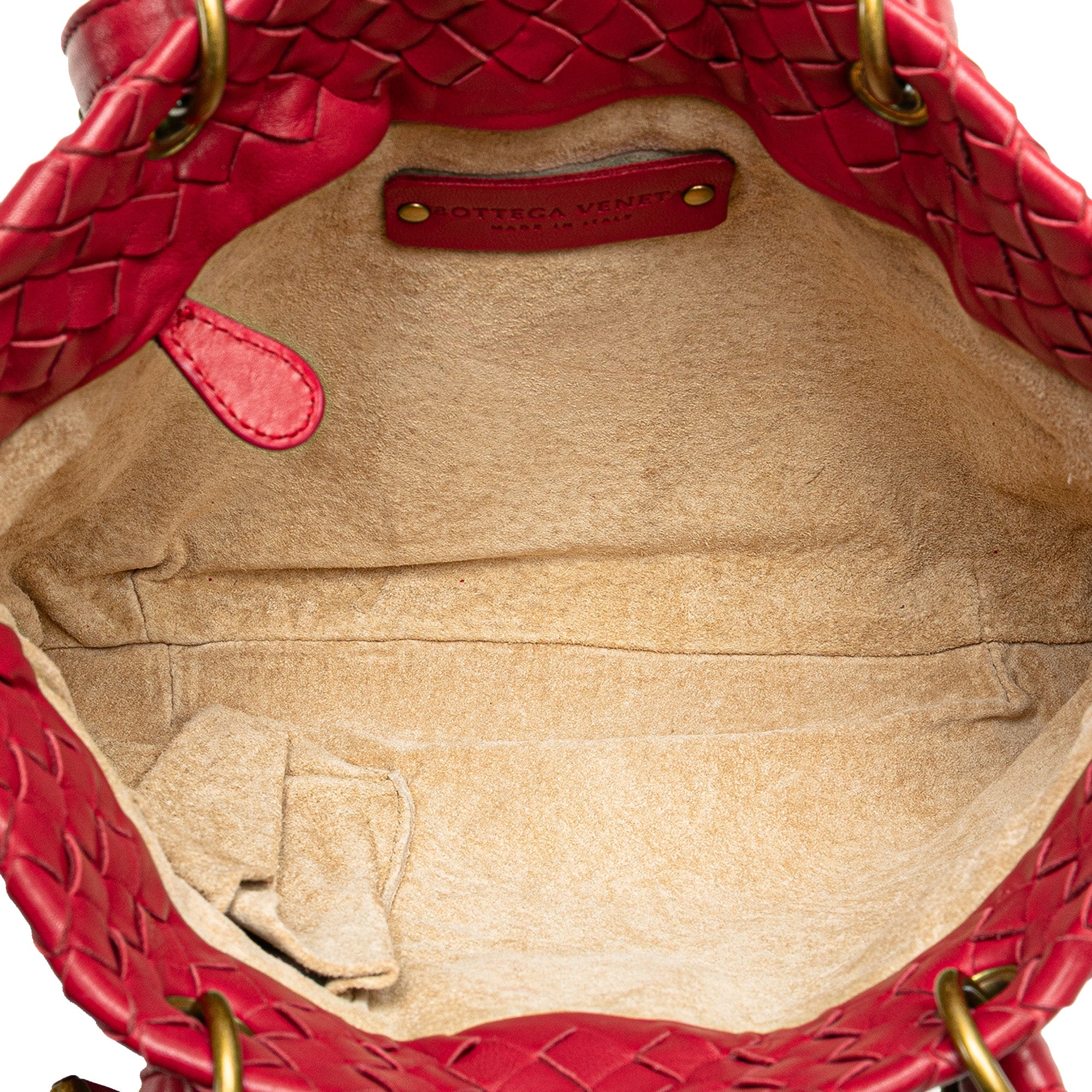 Bottega Veneta | Pre-Owned Small Nappa Intrecciato Capri | Red