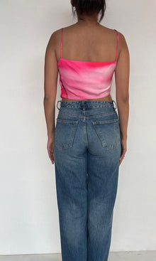 Womens | Abira Polyester Satin Lycra Top | Pink
