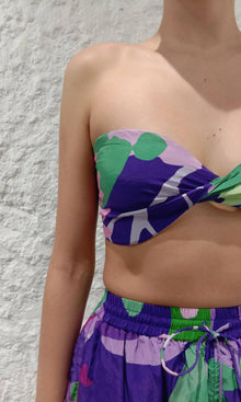 Womens | Aerin Polyester Crepe Bandeau | Purple Multi
