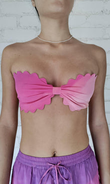 Womens | Aimee Polyester Crepe Bandeau | Pink Yellow