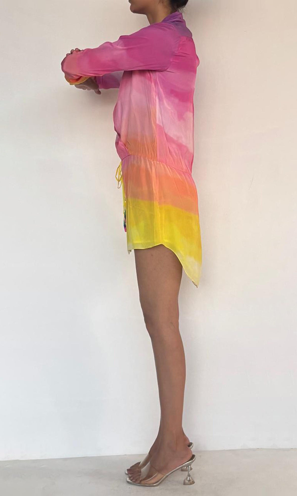 Womens | Aimee Crepe Short Dress | Ombre Multi