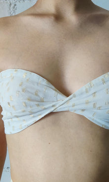 Womens | Aine Viscose Georgette Dobby Bandeau | White