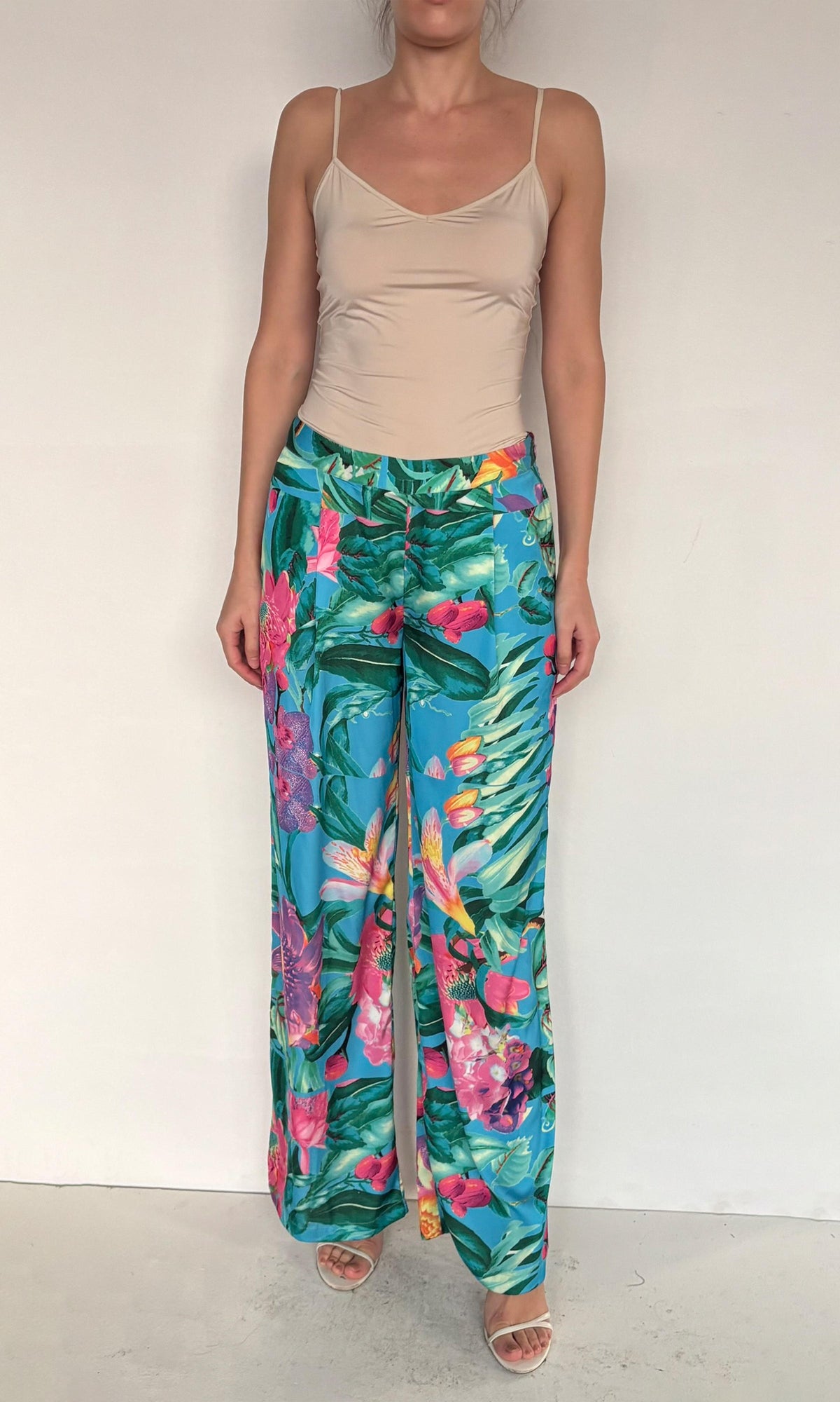 Womens | Aster Polyester Satin Pants | Blue