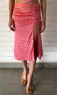 Womens | Blaire Polyester Satin Skirt | Pink