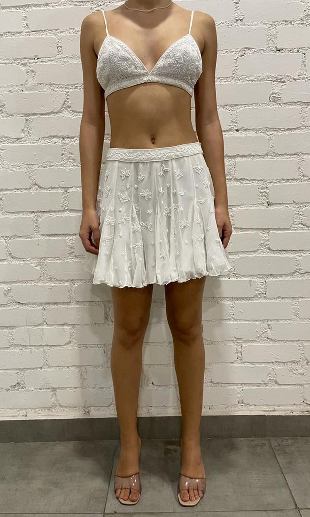 Womens | Celia Silk Chiffon Bandeau | White