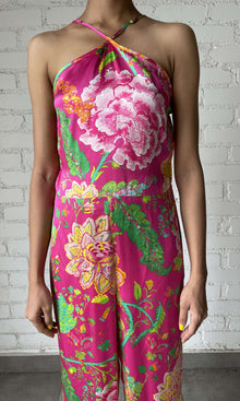 Womens | Chloe Charmeuse Silk Jumpsuit | Fuchsia Pink