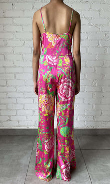 Womens | Chloe Charmeuse Silk Jumpsuit | Fuchsia Pink