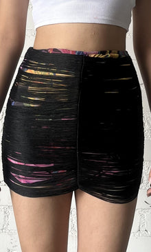 Womens | Chris Nylon Powermesh Short Skirt | Multi Color