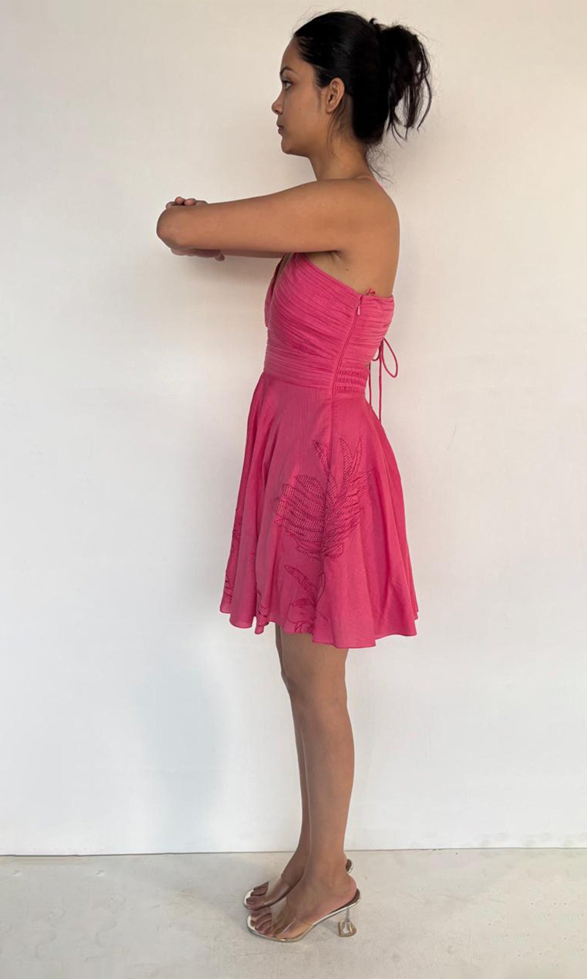 Womens | Cleo Cotton Short Dress | Pink