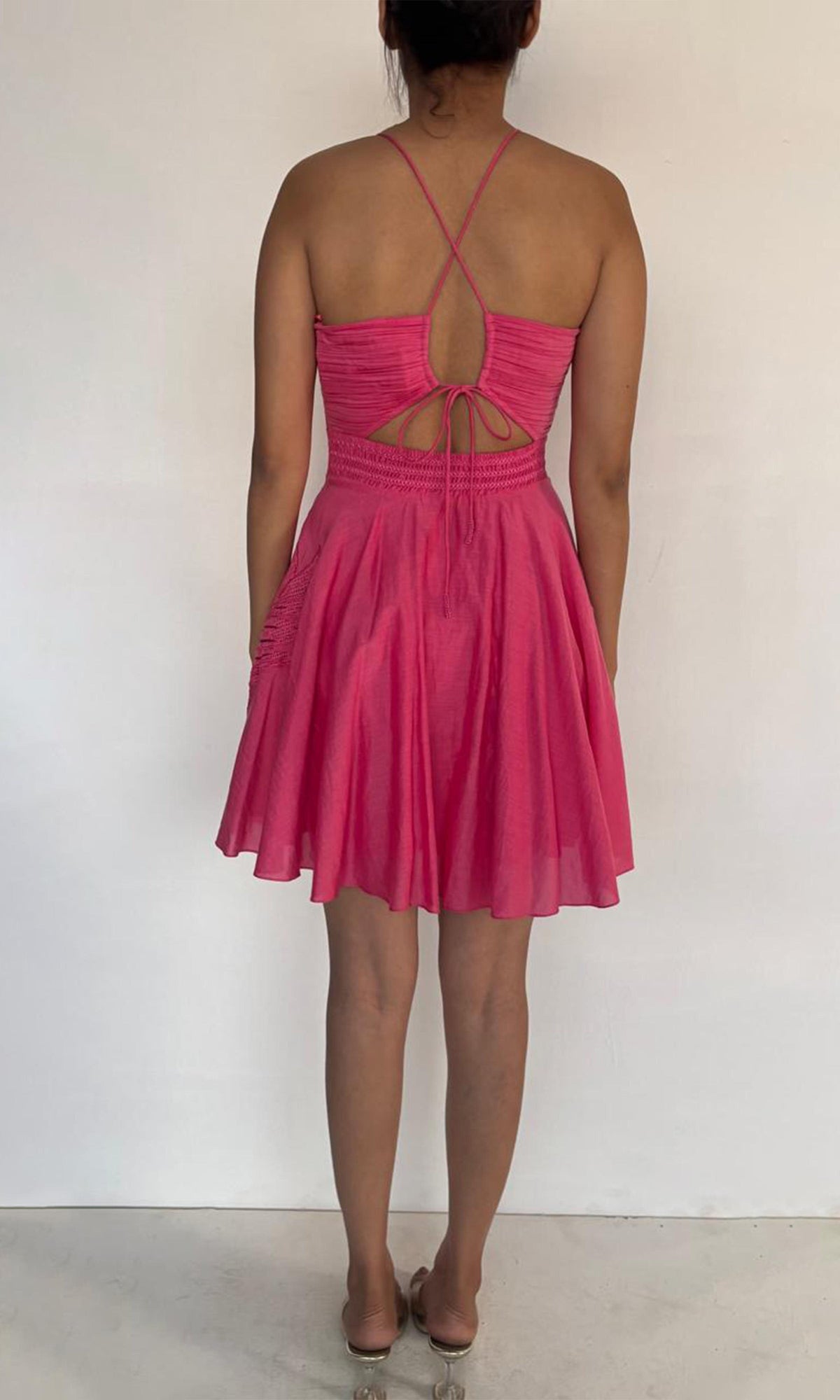 Womens | Cleo Cotton Short Dress | Pink