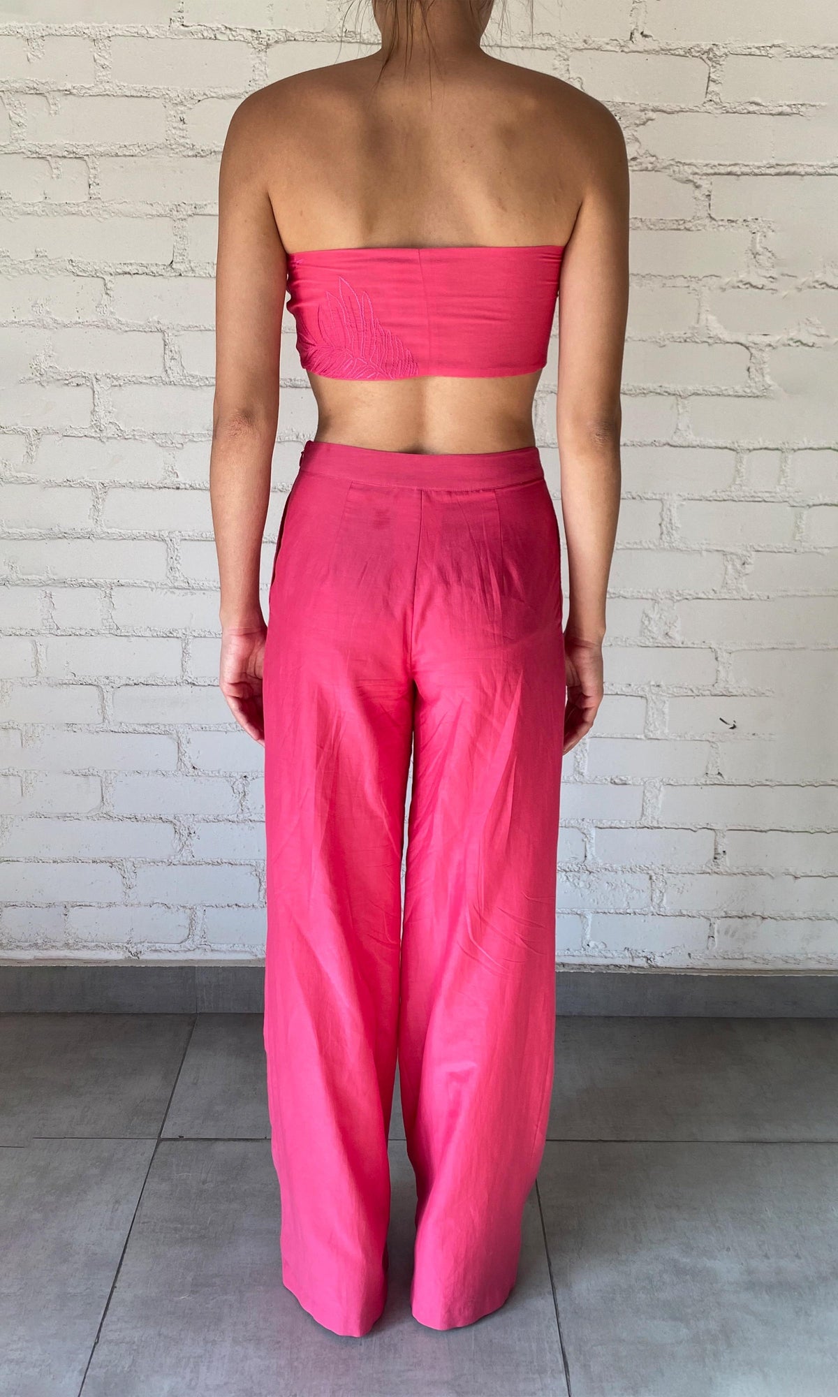 Womens | Cleo Cotton Silk Bandeau | Pink