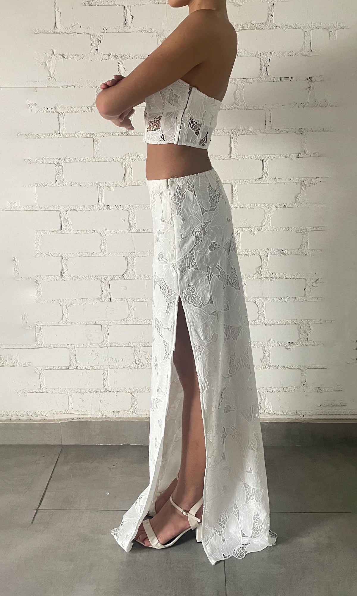 Womens | Coco Polyester Lace Top | White