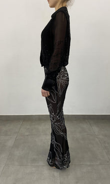 Womens | Dream Polyester Chiffon Body Suit | Black