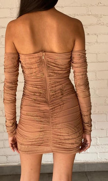 Womens | Dream Nylon-Power Mesh Short Dress | Nude