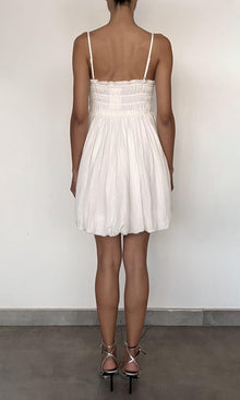 Womens | Eli Cotton Double Cloth Gauze Mini Dress With Smocking | White