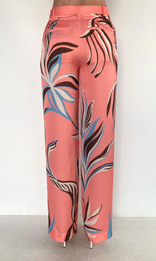 Womens | Fern Polyester Satin Lycra Straight Pants | Pink