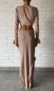 Womens | Gaia Viscose Cotton Georgtte Top | Nude