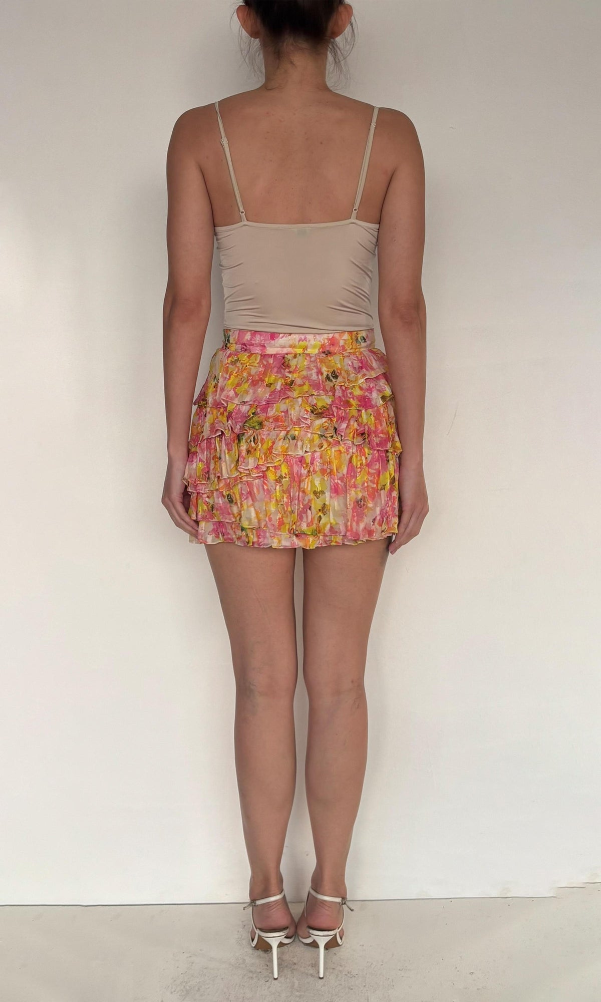 Womens | Inv Viscose Geoergtte Short Skirt | Yellow