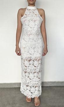 Womens | Inv Polyester Chemical Lace Long Dress | Midi Dress