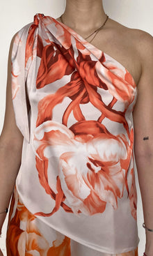 Womens | Jesse Polyester Satin Lycra Scarf Top | Beige