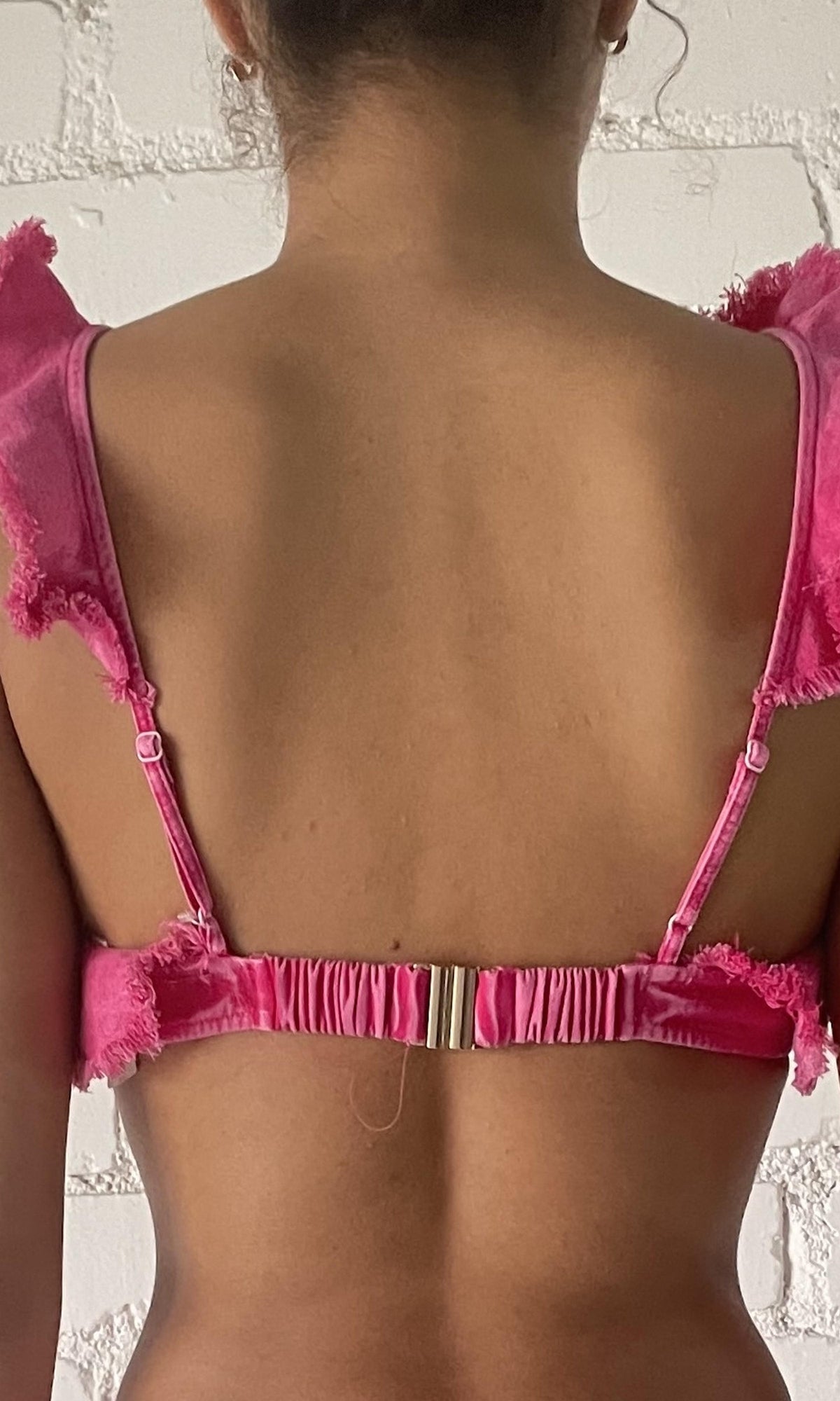 Womens | Juju Cotton Twill Bandeau | Pink