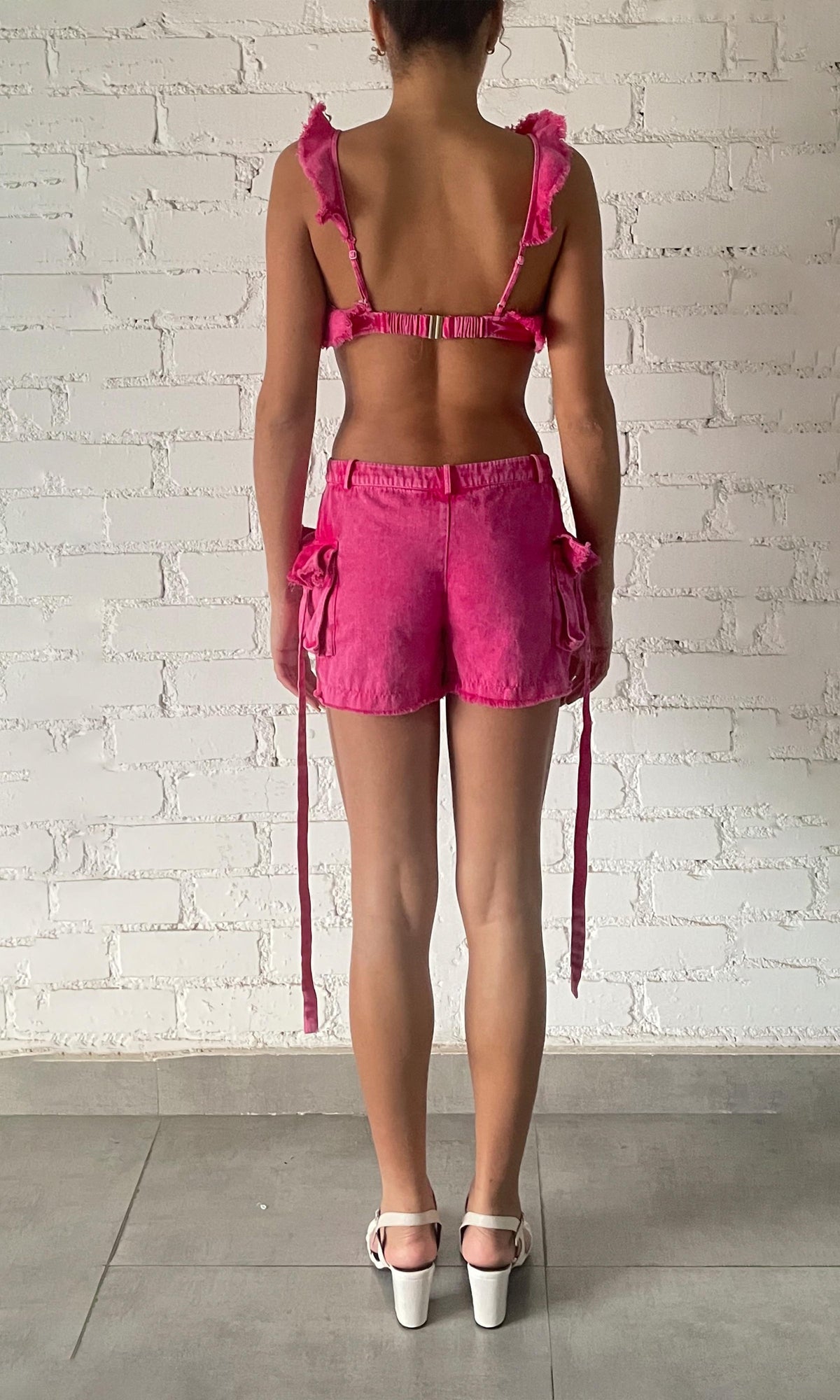 Womens | Juju Cotton Twill Bandeau | Pink
