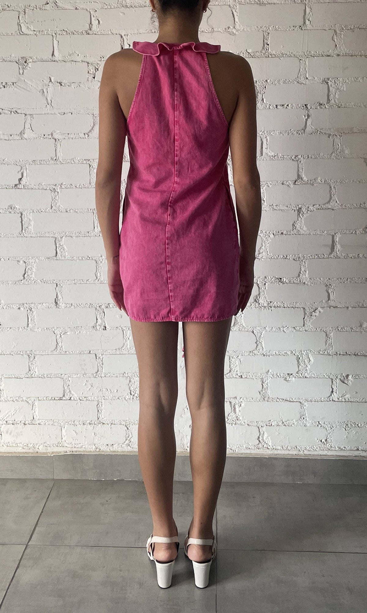 Womens | Juju Cotton Twill Short Dress | Pink