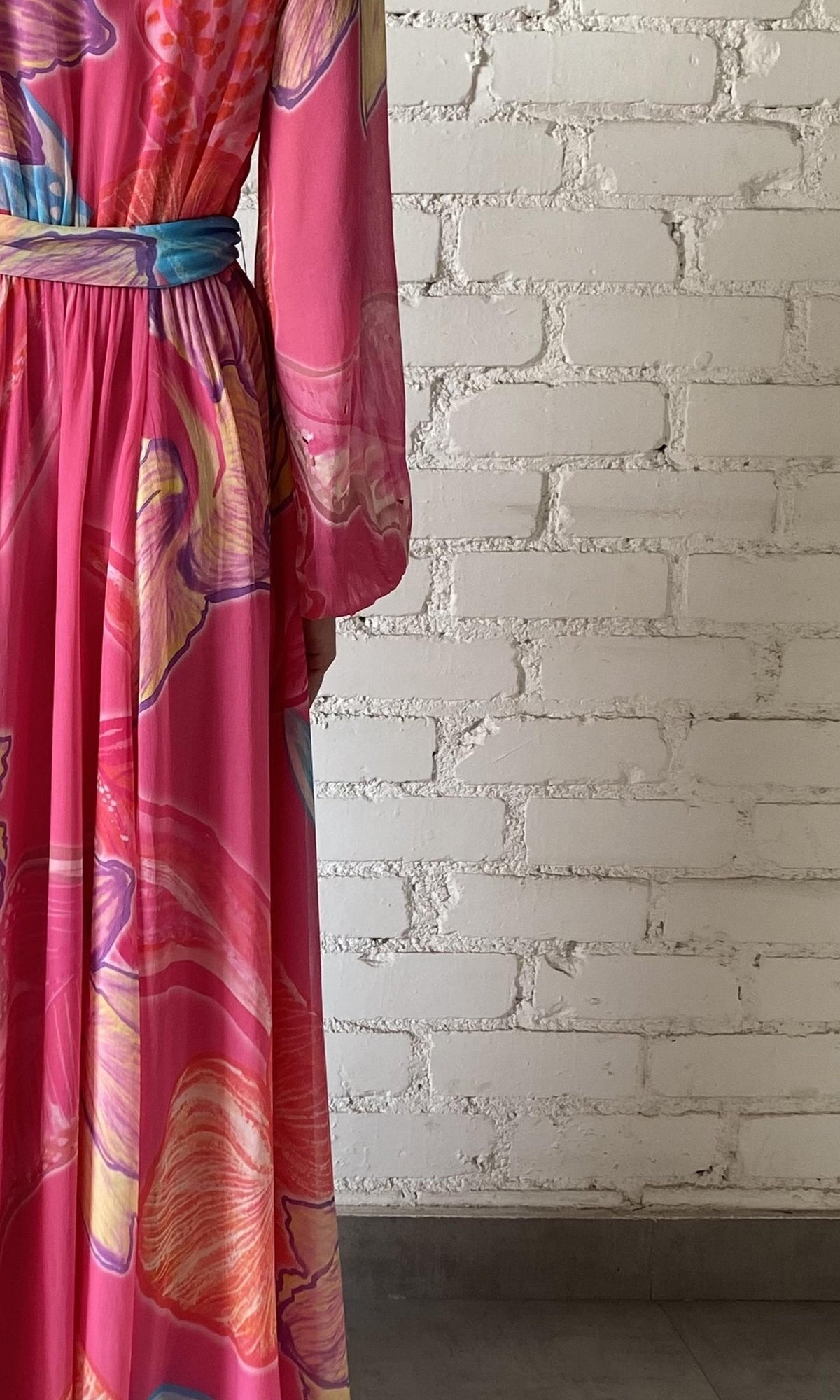 Womens | Juno Viscose Georgette Maxi Dress | Pink