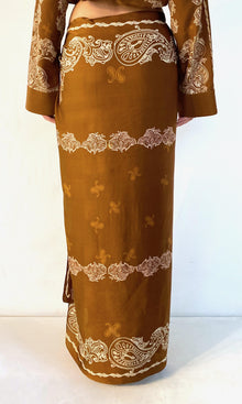 Womens | Kira Bemberg Cupro Satin Long Sarong | Brown