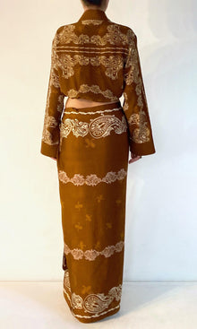 Womens | Kira Bemberg Cupro Satin Long Sarong | Brown