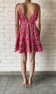 Womens | Lara Viscose Short Dress | Fuchsia