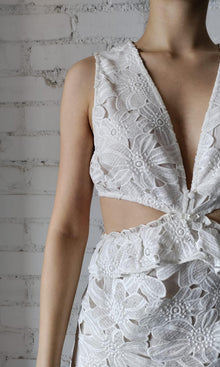 Womens | Leiko Polyester Lace Short Dress | White