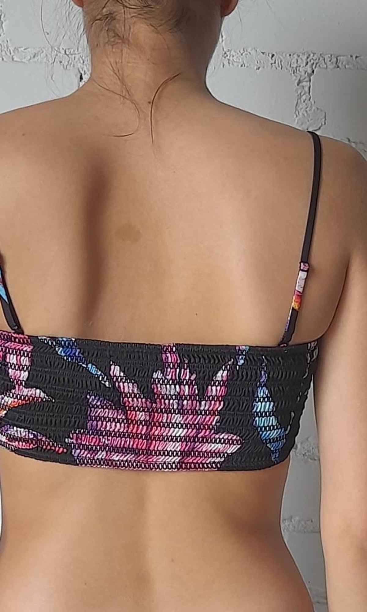 Womens | Margo Polyester Satin Bandeau | Black Multi