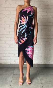Womens | Margo Polyester Midi Dress | Black