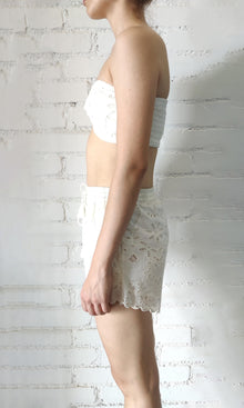 Womens | Moss Cotton Schiffli Bandeau | White