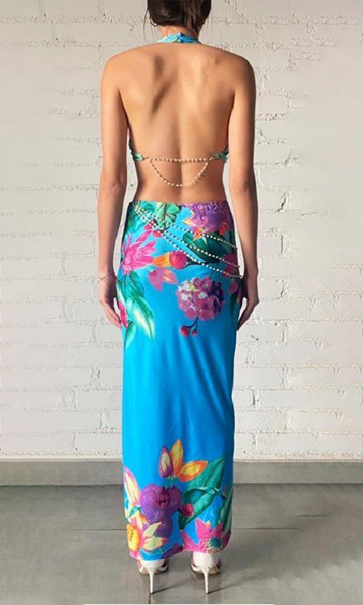 Womens | Ocean Polyester Crop Top | Turquoise
